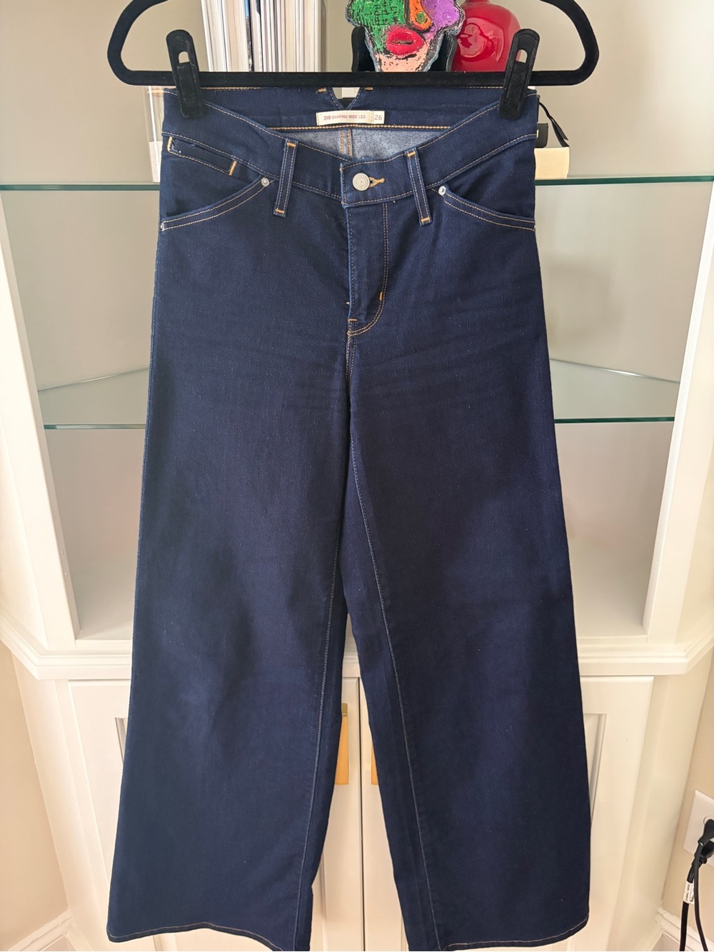 Levi’s 318 Shaping Wide Leg Dark Blue Women’s Jeans VIRAL